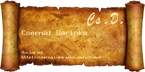 Csernai Darinka névjegykártya